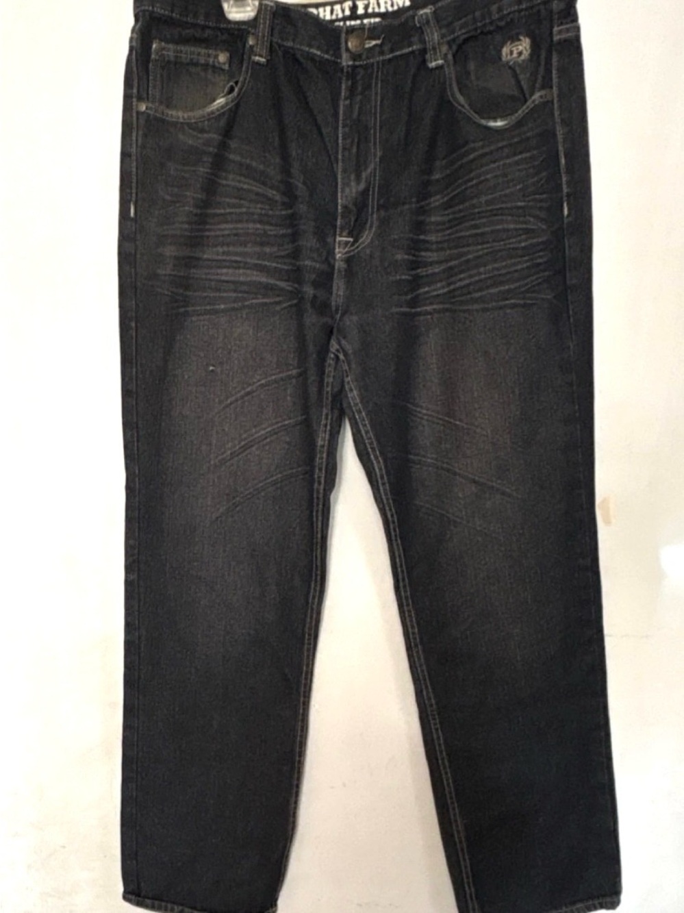 American Eagle Outfitters Black Washed Relaxed Jeans - Picture 1 of 10